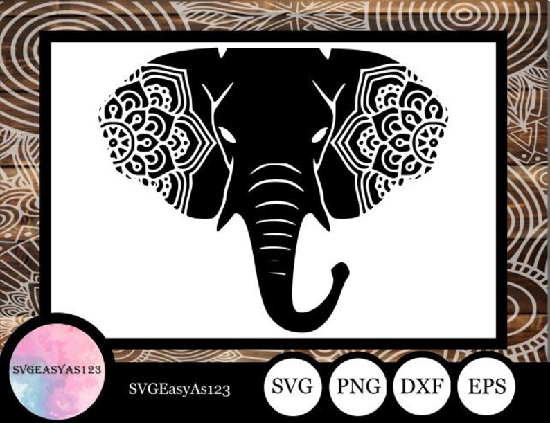 Download Clip Art Art Collectibles Mandala Svg Cnc Plasma Silhouette Zentangle Svg Laser Vector Elephant Svg Elephant Mandala Svg Cricut Cut Files Paper Cut Template