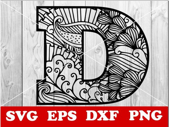 Download Alphabet D Svg Mandala Svg Mandala Alphabet Svg Mandala Etsy