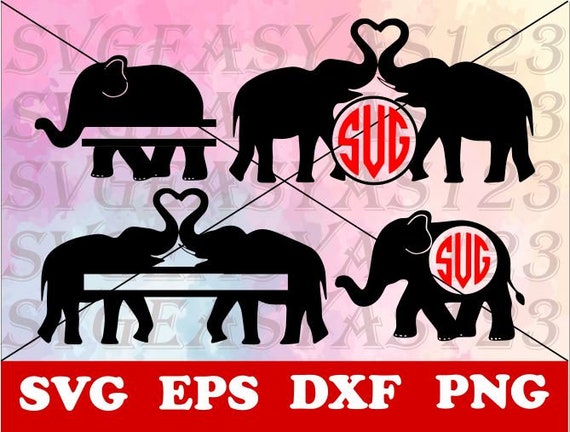Download Elephant Svg Elephant Monogram Svg Cut File Elephant Etsy