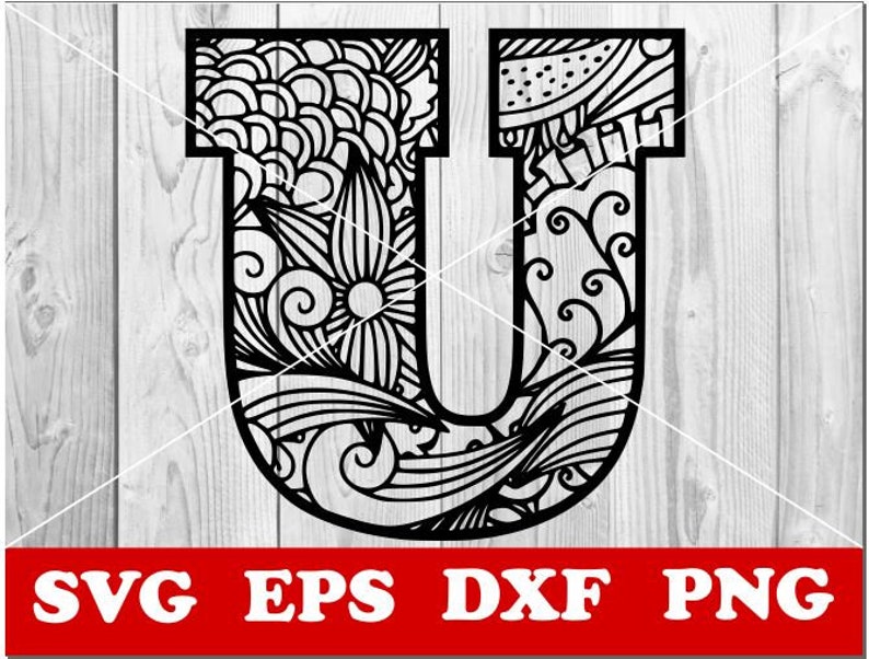 Download Alphabet U svg Mandala svg Mandala Alphabet svg mandala | Etsy