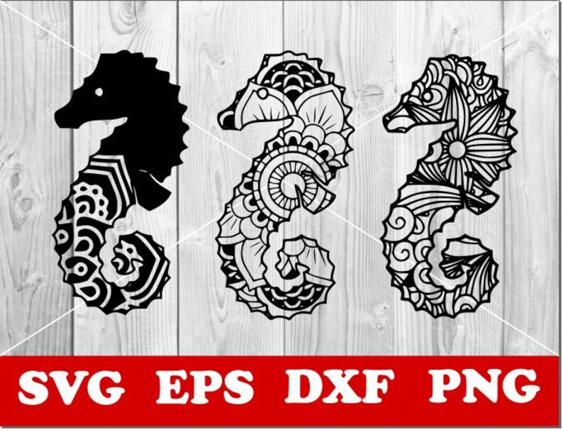 Download Seahorse svg Seahorse mandala Svg Zentangle SVG Mandala | Etsy