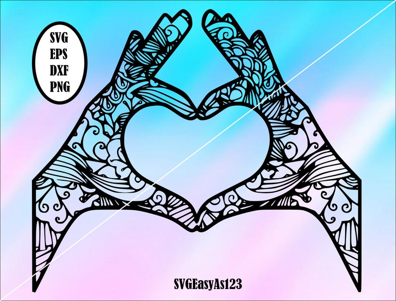 Download Love svg Love Mandala Svg Love Zentangle SVG Mandala svg | Etsy