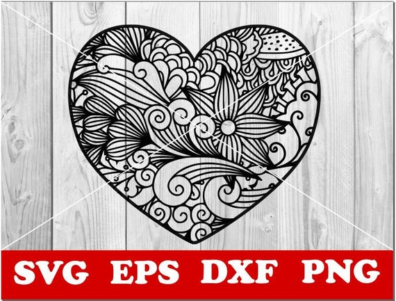 Download Heart svg Mandala svg Mandala Heart svg Heart Stencil svg ...