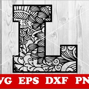 Download Alphabet L Svg Mandala Svg Mandala Alphabet Svg Mandala Etsy