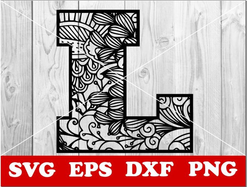 Download Alphabet L svg Mandala svg Mandala Alphabet svg mandala | Etsy