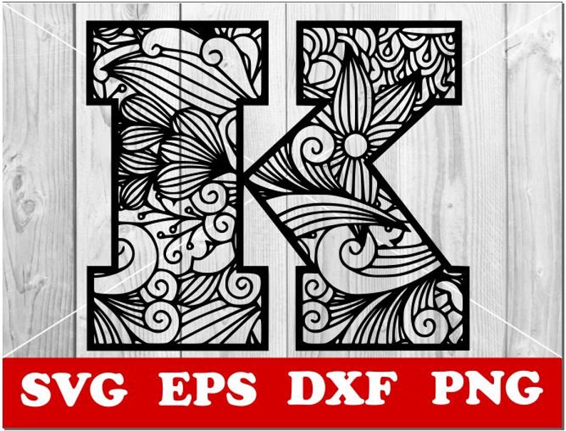 Download Art Collectibles Clip Art Mandala Alphabet Svg Alphabet K Svg Mandala Svg Zentangle Svg Mandala Letters Svg Silhouette Stencil Design Alphabet Clipart