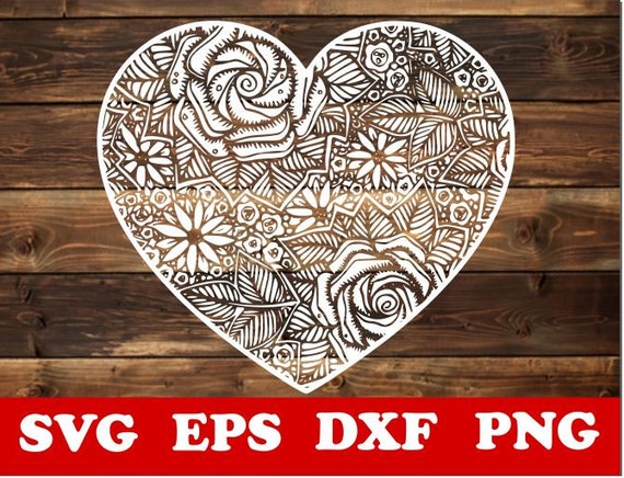 Download Heart Svg Heart Mandala Svg Heart Zentangle Svg Mandala Etsy
