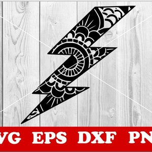 Svg Blitz Blitz Mandala Svg Lightening Zentangle Svg Etsy