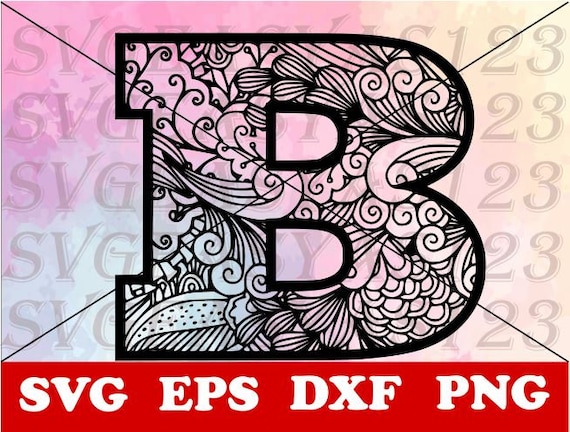 Download Mandala B SVG Mandala SVG Letter B SVG Cut File Vector A ...