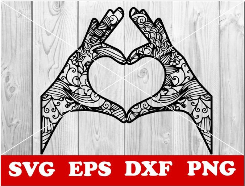 Love svg Love Mandala Svg Love Zentangle SVG Mandala svg | Etsy