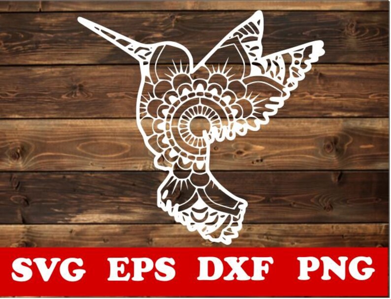 Humming birdmandala Svg Laser Cricut Humming bird svg CNC plasma Zentangle SVG Silhouette Vector Paper cut template Mandala svg