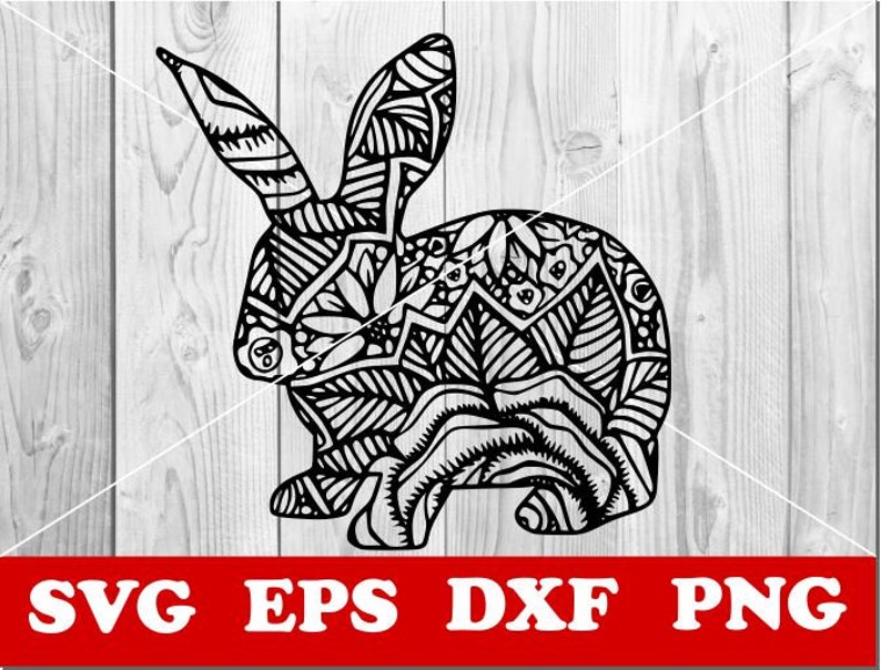 Download Rabbit svg Rabbit mandala Svg Rabbit Zentangle SVG Mandala ...