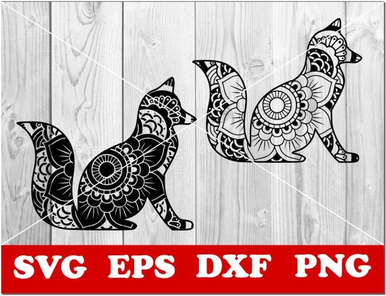 Fox Svg Fox Mandala Svg Zentangle Svg Mandala Svg Paper Etsy 