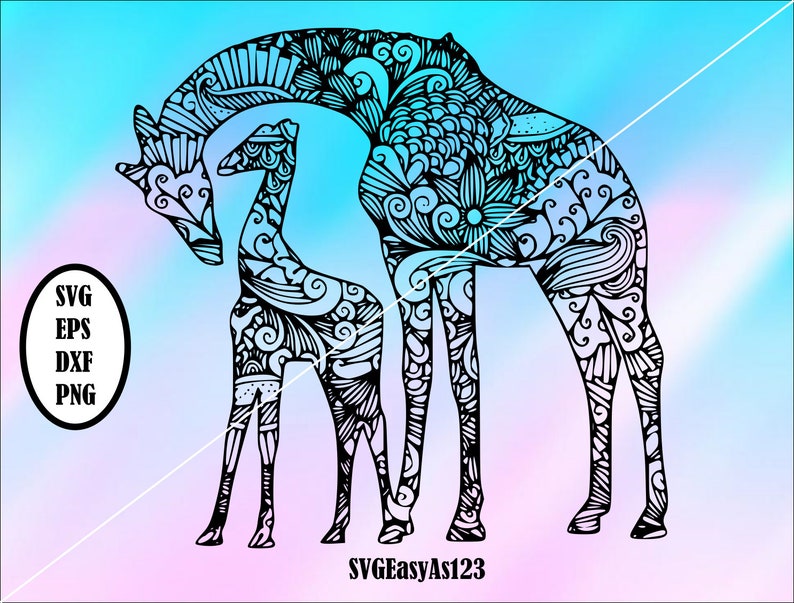 Download Mandala giraffe svg zentangle giraffe svg cricut svg file ...