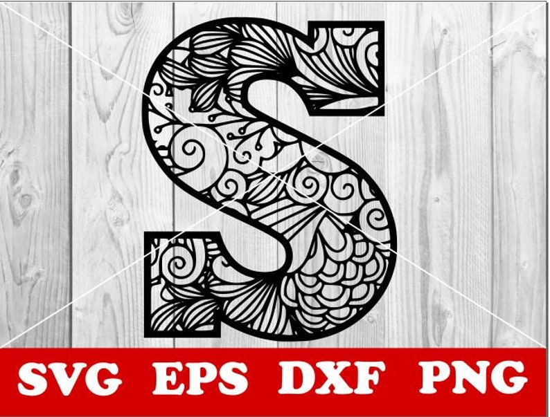 Download Alphabet S svg Mandala svg Mandala Alphabet svg mandala | Etsy