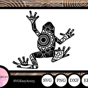 Download Kits How To Frog Svg Frog Mandala Frog Silhouette Laser Cut Patterns Mandala Svg Zentangle Frog Vector Cnc Patterns Cnc Templates Zentangle Svg Craft Supplies Tools