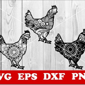 Download Chicken Mandala Svg Cricut Cut Files Cnc Plasma Vector Chicken Svg Paper Cut Template Mandala Svg Laser Zentangle Svg Silhouette Clip Art Art Collectibles