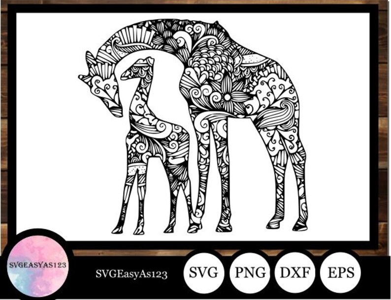 Download Mandala giraffe svg zentangle giraffe svg cricut svg file ...