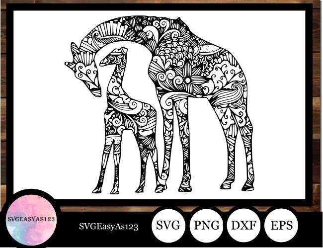 Download Mandala Giraffe Svg Zentangle Giraffe Svg Cricut Svg File Etsy