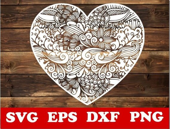 Download Heart Svg Heart Mandala Svg Heart Zentangle Svg Mandala Etsy