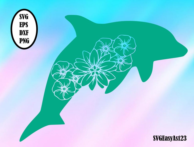 Download Dolphin svg Dolphin floral Svg Zentangle SVG Mandala svg | Etsy