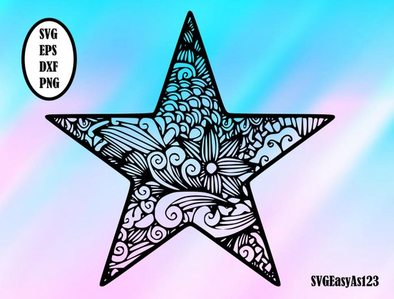 Download Star svg Mandala svg Mandala Star svg Star Stencil svg | Etsy