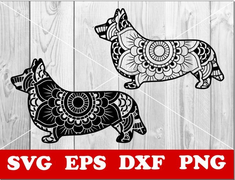 Corgi svg Corgi mandala Svg Zentangle SVG Dog SVG Dog | Etsy