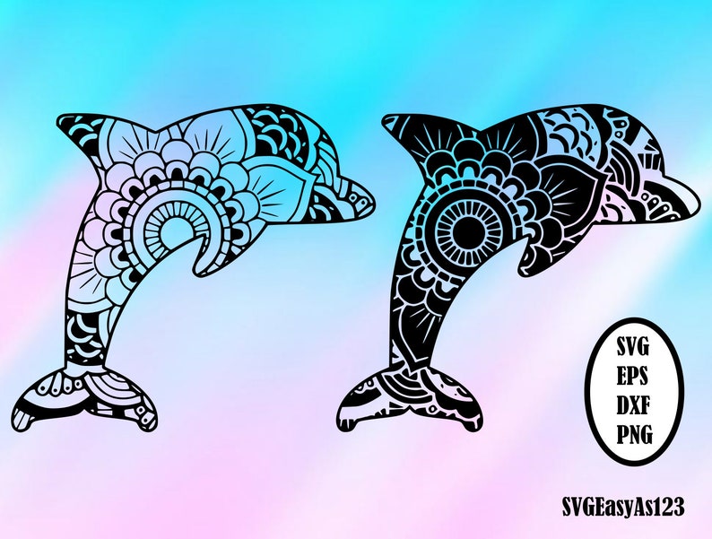 Download Dolphin svg Dolphin mandala Svg Zentangle SVG Mandala svg ...