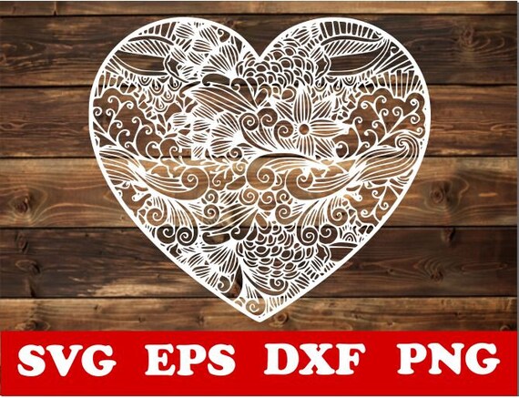 Download Heart Svg Heart Mandala Svg Heart Zentangle Svg Mandala Etsy