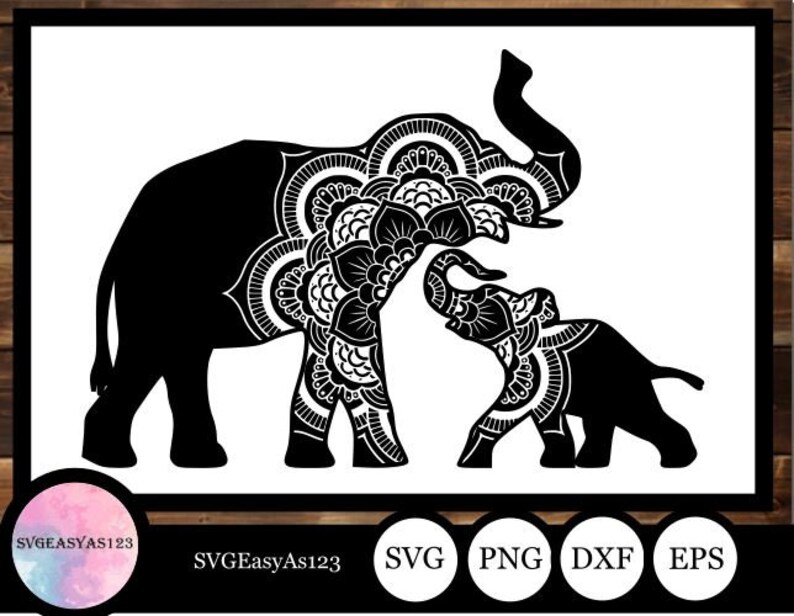 Download Elephant svg Elephant mandala Svg Zentangle SVG Mandala | Etsy