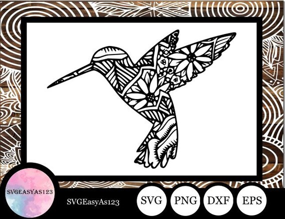 Download Art Collectibles Clip Art Mandala Svg Humming Birdmandala Svg Vector Silhouette Paper Cut Template Laser Zentangle Svg Cnc Plasma Cricut Humming Bird Svg