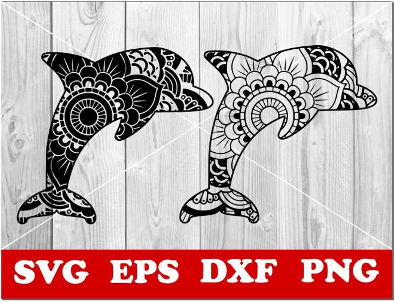 Download Dolphin svg Dolphin mandala Svg Zentangle SVG Mandala svg ...