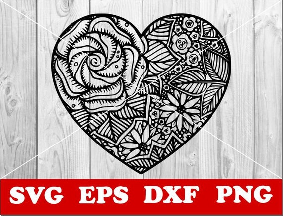 Download Heart Svg Mandala Svg Mandala Heart Svg Heart Stencil Svg Etsy