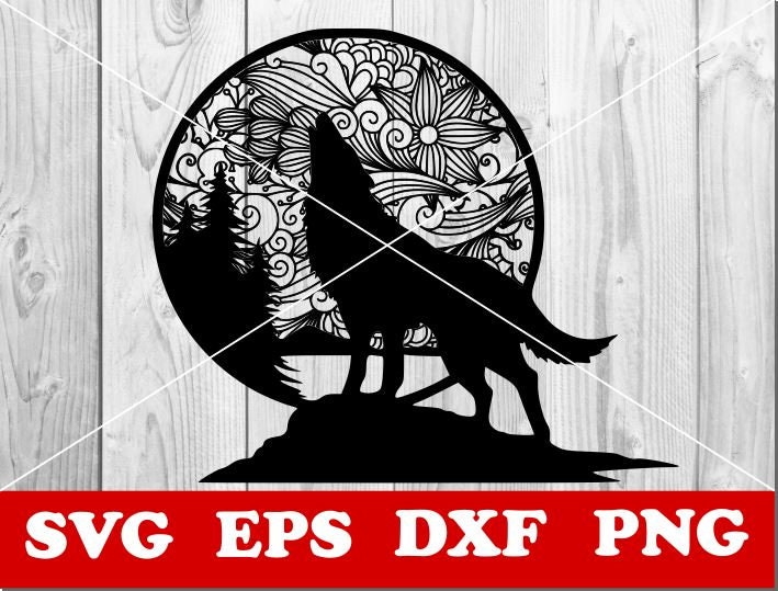 Download Wolf SVG Mandala Wolf SVG Mandala SVG Cut File Vector Wolf ...