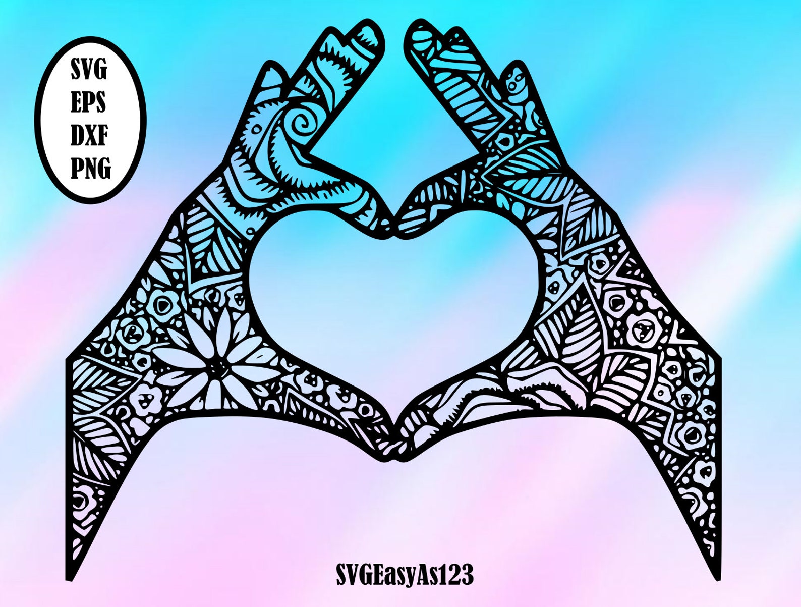 Love svg Love Mandala Svg Love Zentangle SVG Mandala svg | Etsy