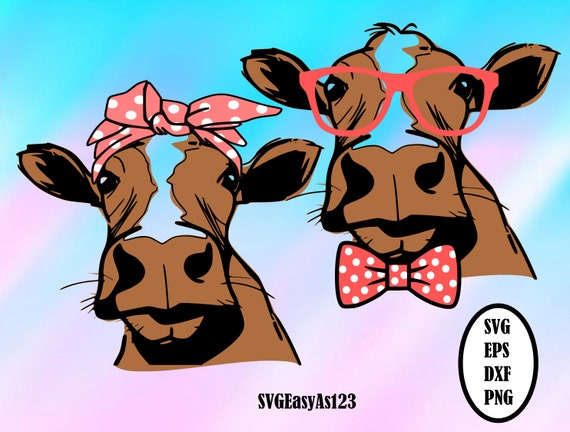 Download Cow Head Svg Cow Svg Cow Bandana Svg Farm Svg Heifer Svg Etsy