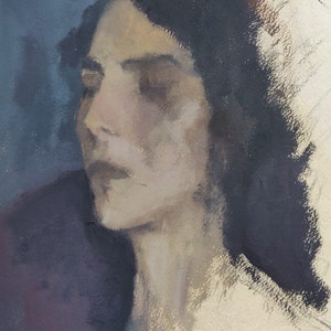 Olio su carta, Belle arti, Opera d'arte realistica Pittura a olio Decorazione murale