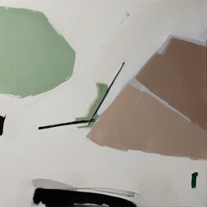 Abstract oil painting, Art on Canvas. &quot;Growth&quot; home decor ,Wall Art, fancy decor,, Large  Minimalist Green Brown Painting Contemporary Art