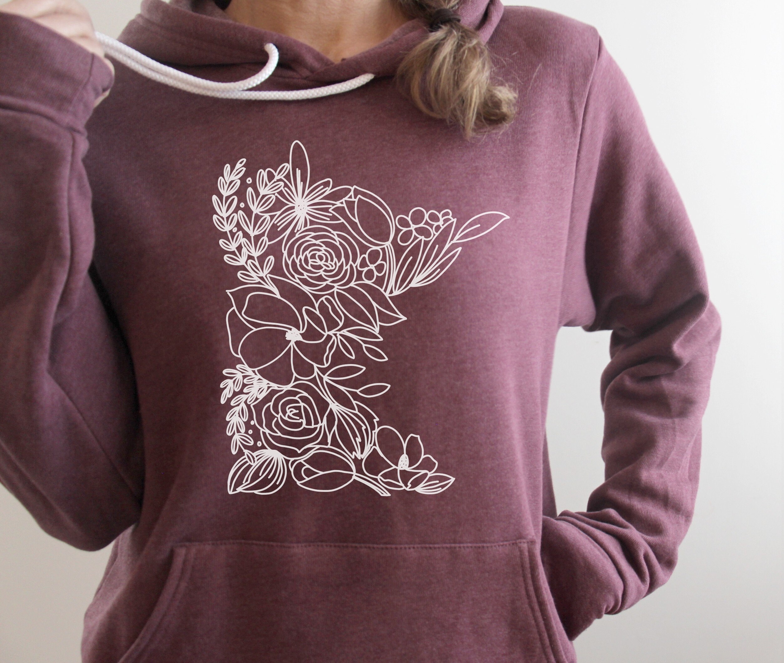 Obey olde top rose maroon hoodie