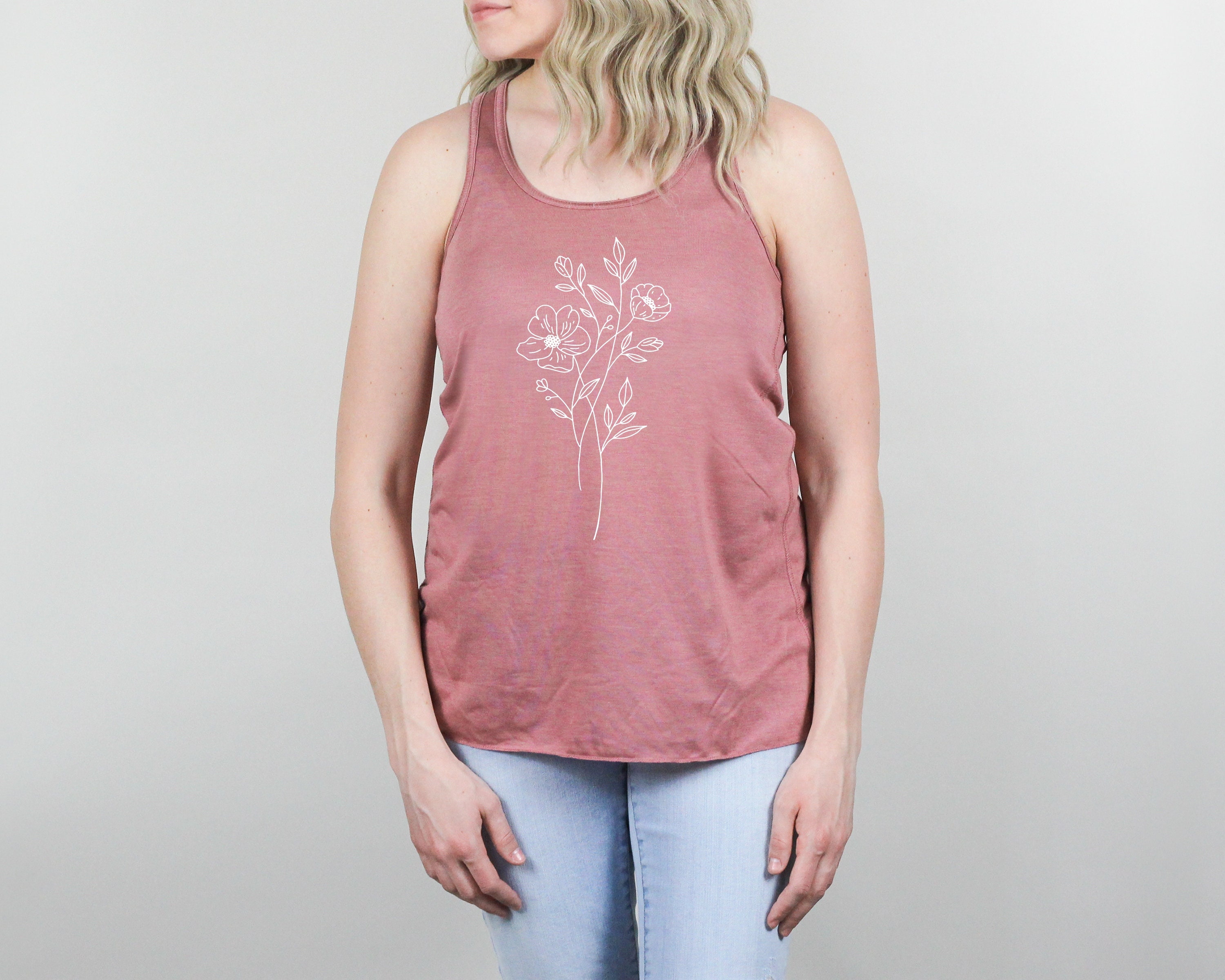flowy graphic tank tops