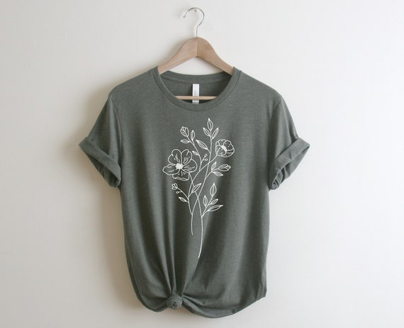 womens olive green tee