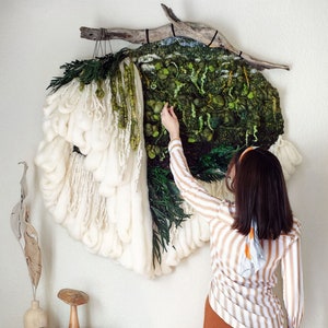 Forest - Pangaia Series, Large Organic Tapestry 48" x 48" XXL Woven Wall Hanging