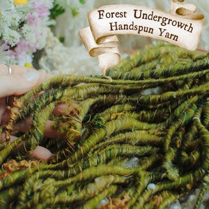 Forest Undergrowth Core Spun Art Yarn, Sold in 10 Yard Increments & Made to Order