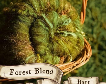 Forest Blend Art Batt for Spinning - Made to Order