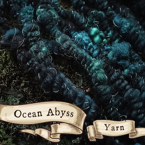 Oceanic Abyss Super Bulky Art Yarn, Sold in 3 or 10 Yard Increments & Made to Order