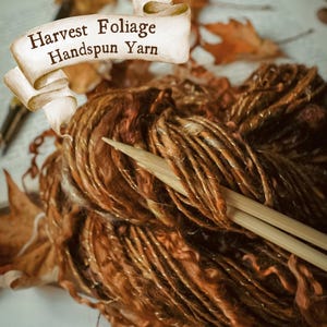 Harvest Foliage Worsted Aran Art Yarn, Sold in 25 Yard Increments & Made to Order