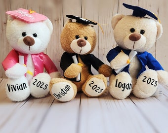 Custom Graduation Bear, Graduation 2024, Graduation Gifts, Graduation Keepsake, Gifts for Grads, Preschool Graduation, Grad Bear, Pre-k Grad