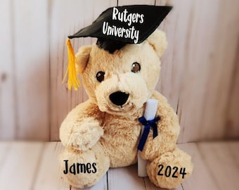 Graduation Bear, College Graduation, High School Graduation, Pre-k Graduation, Graduation gifts, Grad Gifts, Custom Graduation Gift