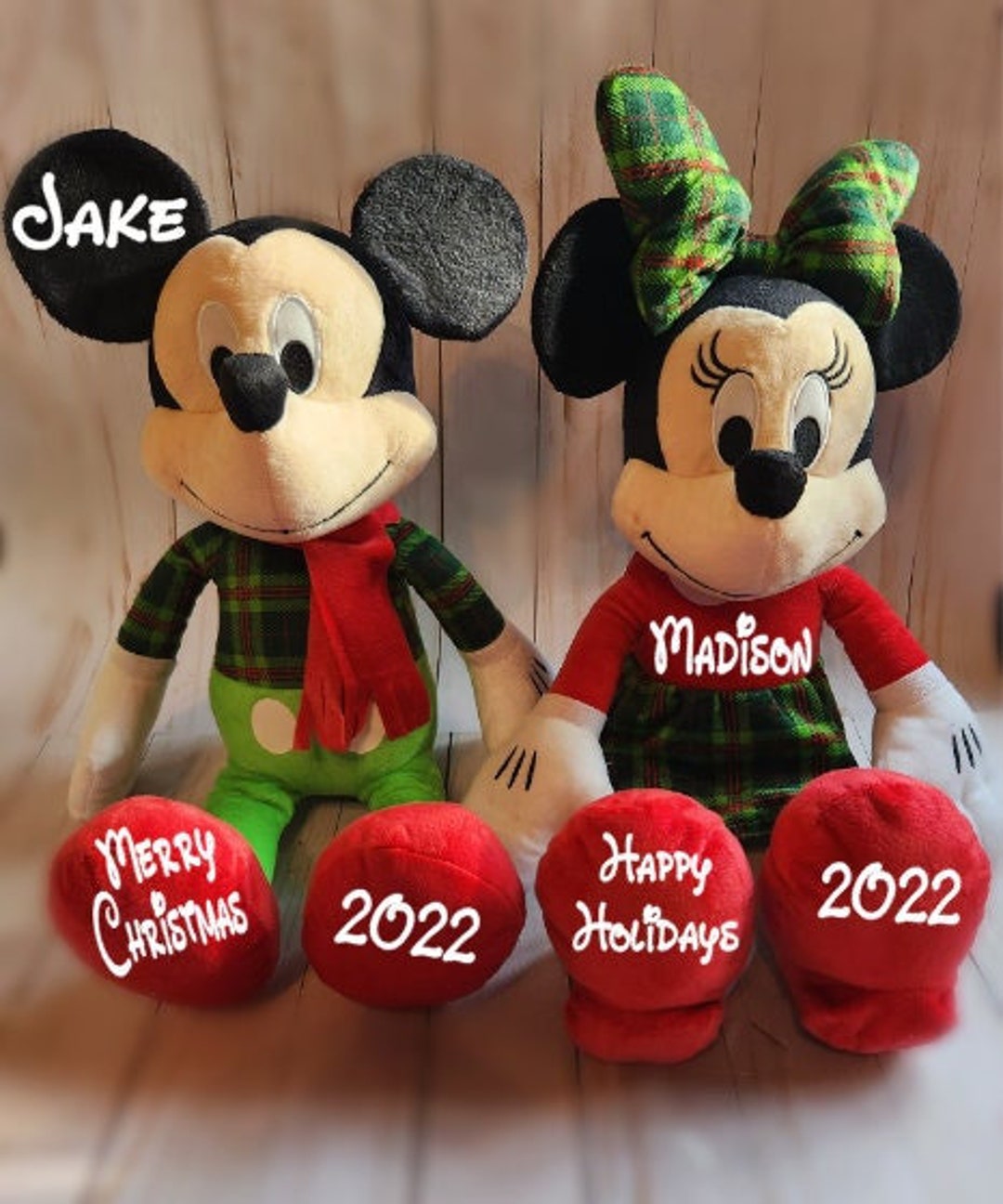 Mickey and Minnie Holiday Plush, Disney Christmas, Christmas Mickey,  Holiday Mickey, Holiday Minnie, Christmas Minnie, Disney Christmas 2023 -   Australia