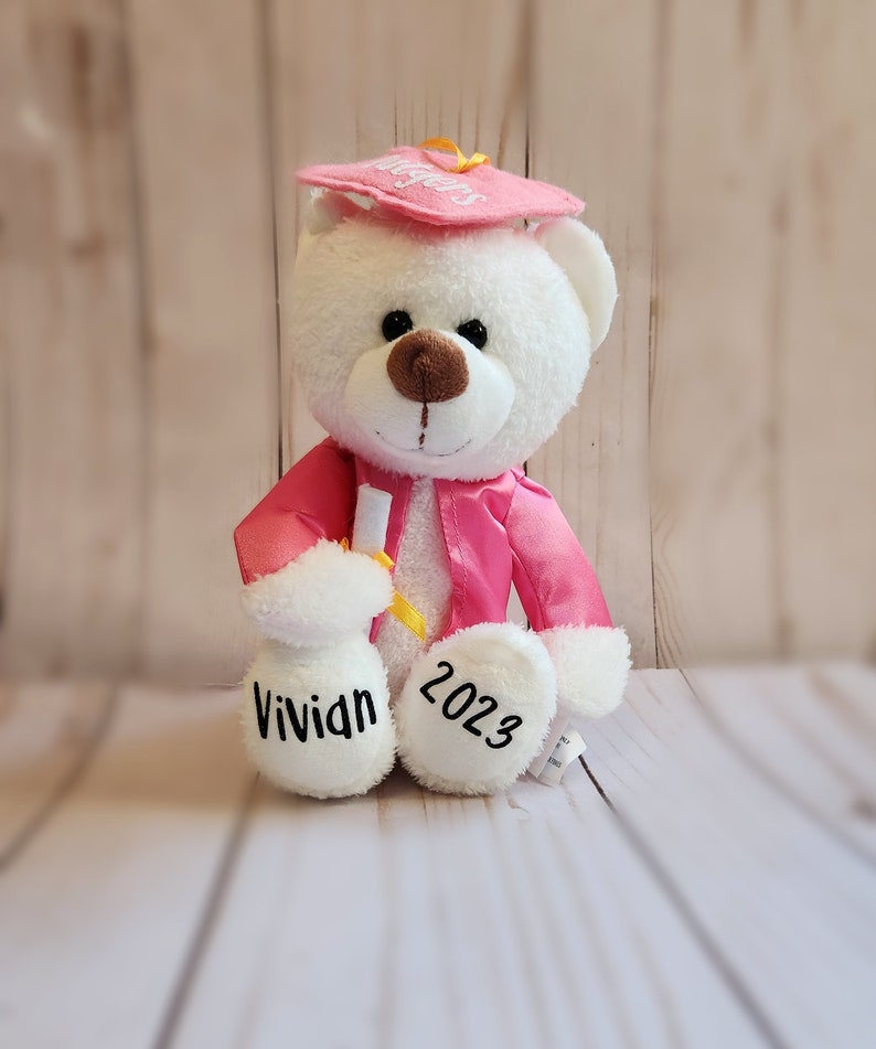 Custom Graduation Bear, Graduation 2024, Graduation Gifts, Graduation Keepsake, Gifts for Grads, Preschool Graduation, Grad Bear, Pre-k Grad Pink